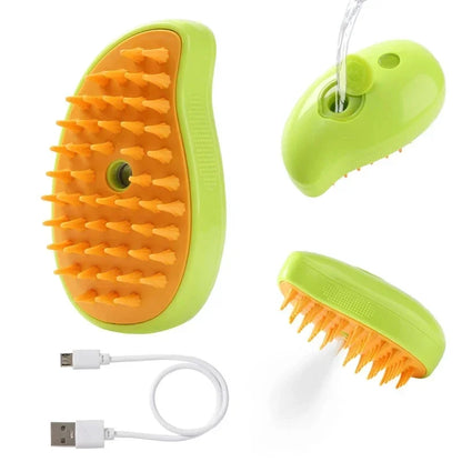 PetMist™  3-in-1 Haustierpflegebürste – Dampfbürste für Katzen & Hunde, Elektrische Sprüh-Haarbürste