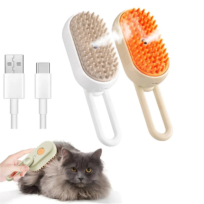 PetMist™  3-in-1 Haustierpflegebürste – Dampfbürste für Katzen & Hunde, Elektrische Sprüh-Haarbürste