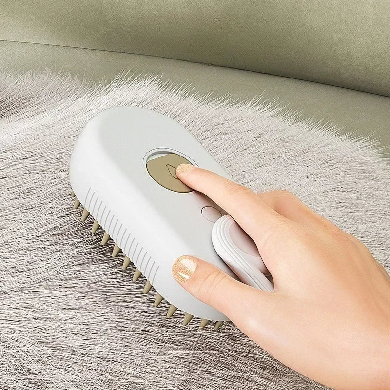 PetMist™  3-in-1 Haustierpflegebürste – Dampfbürste für Katzen & Hunde, Elektrische Sprüh-Haarbürste