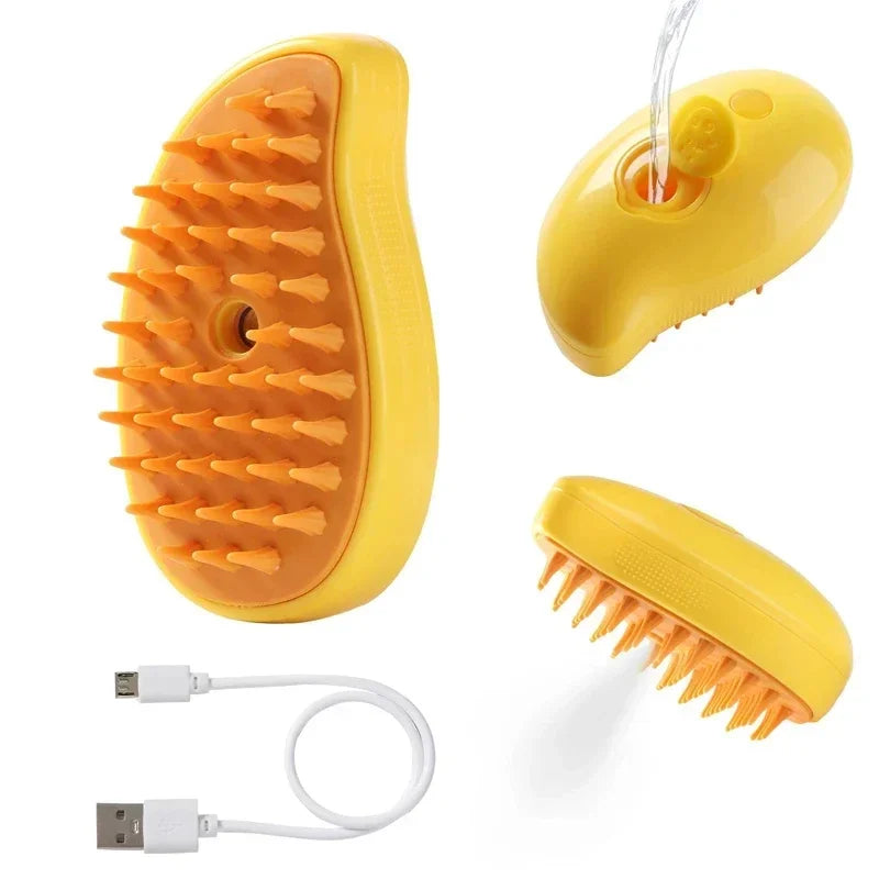 PetMist™  3-in-1 Haustierpflegebürste – Dampfbürste für Katzen & Hunde, Elektrische Sprüh-Haarbürste